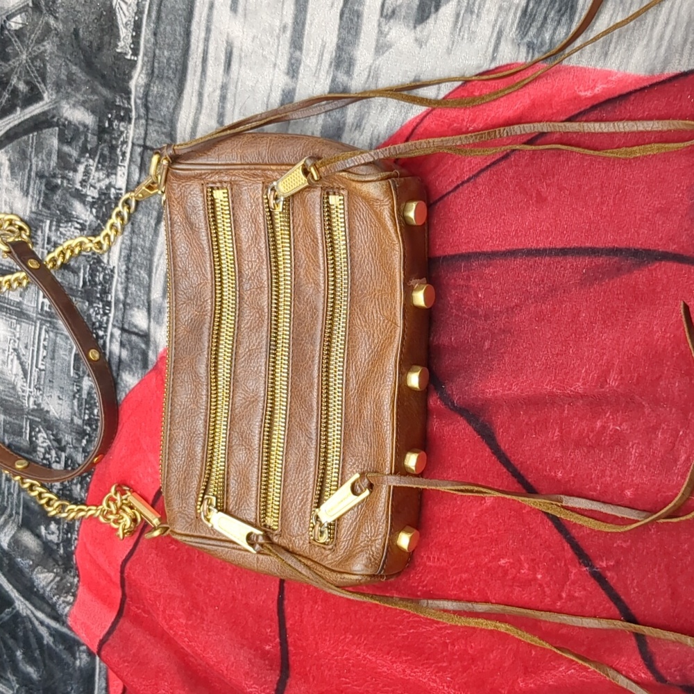 Rebecca Minkoff brown leather and gold bag - Picture 5 of 16